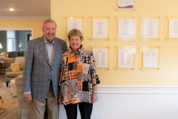 Dave and Suzanne Hoover in the Delta Gamma house