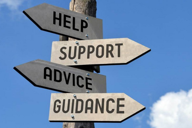 Employee assistance sign