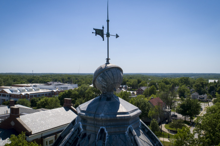 View of the top of East College