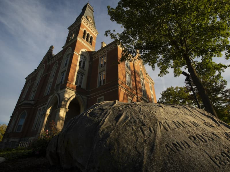 Campus and umbrellas