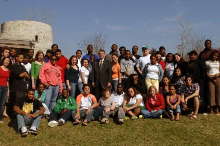 President Bottoms with Posse students