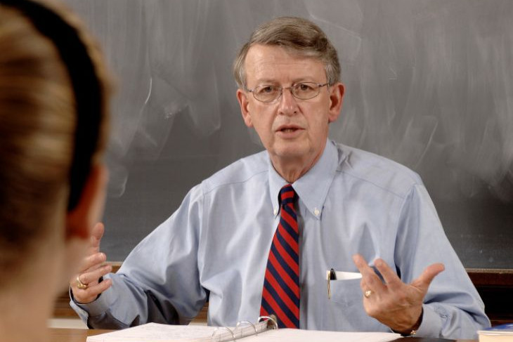 President Bottoms in classroom