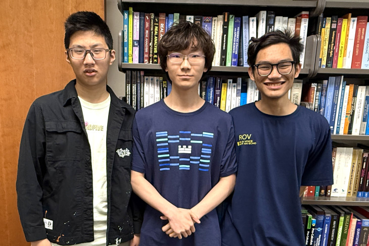 Students of DePauw's winning team