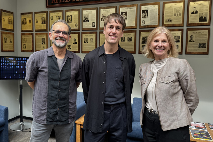 Pete Ohs with Jonathan Nichols-Pethick and Wendy Whitt