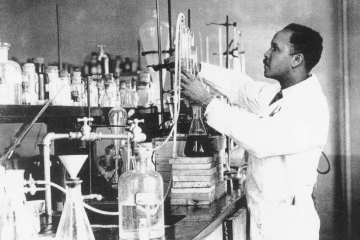 Percy Julian in his lab