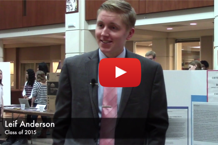 Leif Anderson, Class of 2015, speaks about his experience with the Summer Internship Program