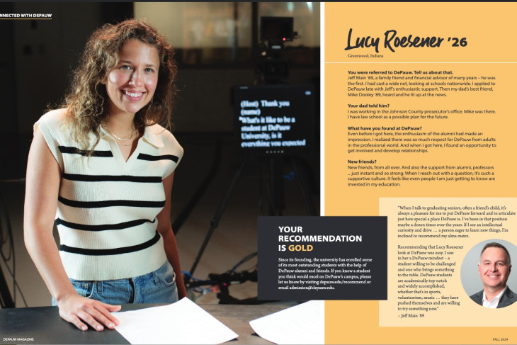 Cover of DePauw Magazine