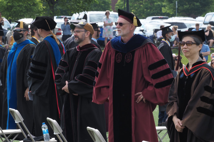 Faculty members at commencement 2021