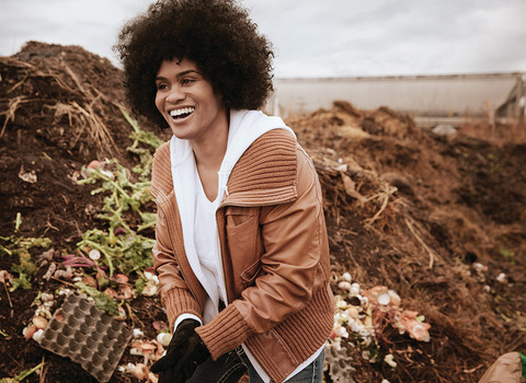 Pashon Murray with a compost background