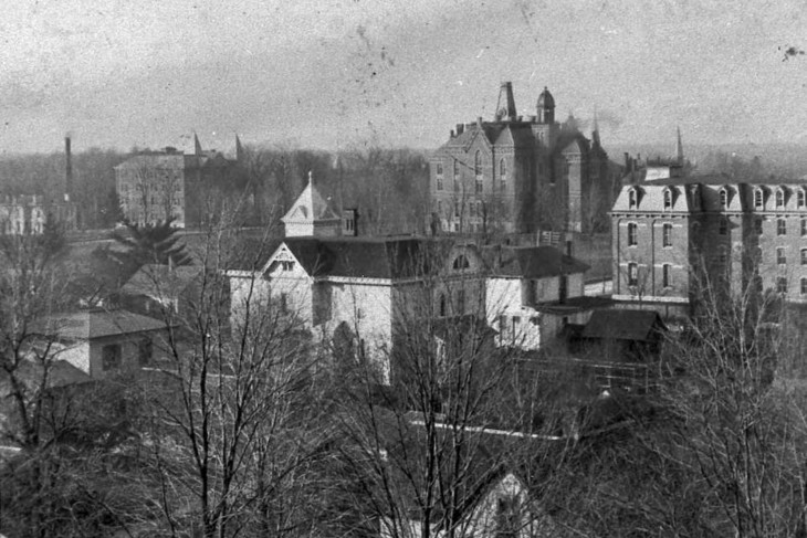 Aerial from the archives, DePauw University