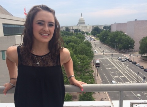 Rachel Hanebutt in Washington DC interning at the Department of Education