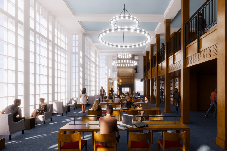 Rendering of the new reading room