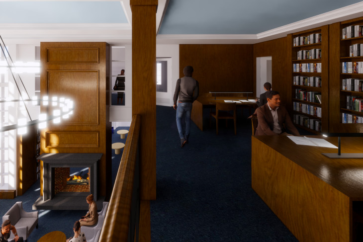 Reading room from above