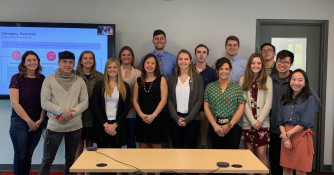Students visiting DePauw alumni employees at Return Path