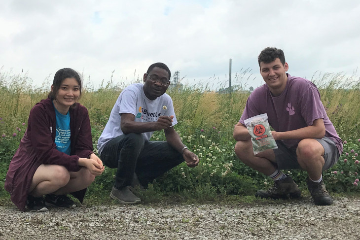 Seika Shiba ’21, Philips Akinwole and Victor Alfonso
