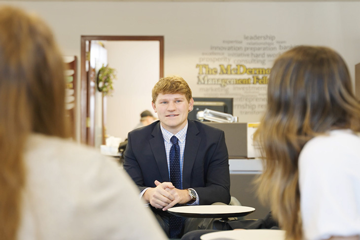 Students in the McDermond Center