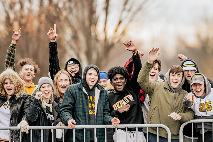 Spectators at the Monon Bell football game