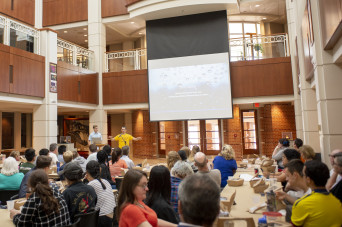 Faculty mentors gathered for a presentation