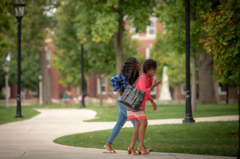 Students walking near East College
