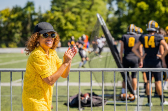 President White cheers on Tiger football