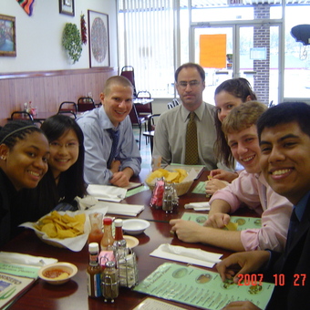 Its Chips and Salsa Time after rounds at the Hillsdale Tournament (2007) in Michigan.