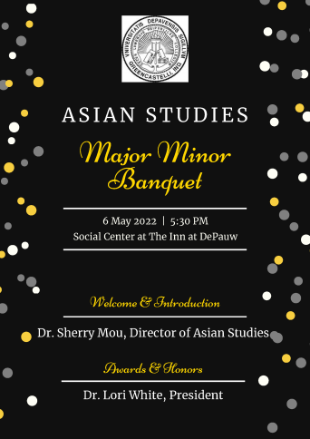 Asian Studies Banquet Invitation For Major and Minors