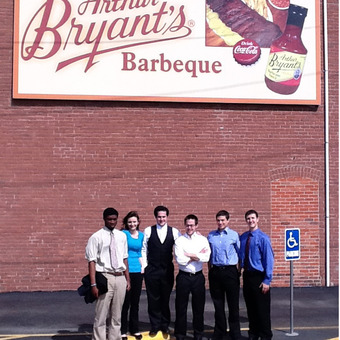After enjoying some world famous BBQ at Arthur Bryant's in Kansas City, the DePauw Debate Team went on the win the 2012 National Title!