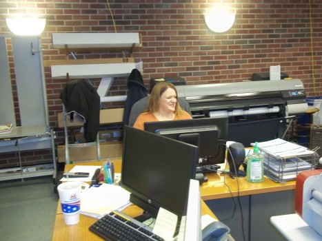 A light moment at printing services