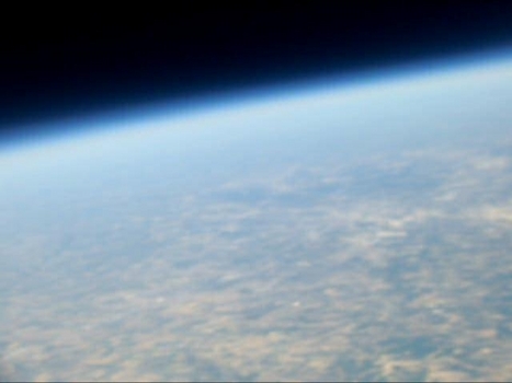 Earth view from high altitude balloon