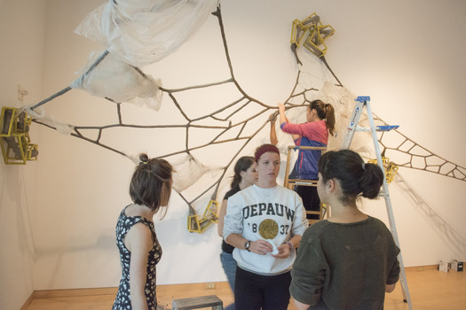 Gallery installation workshop with artist David Katz