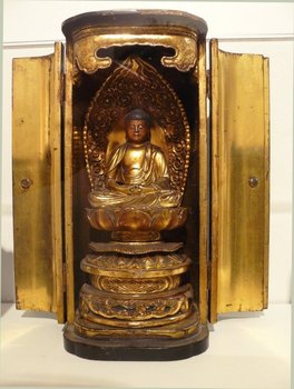 Butsudan (private Buddhist altarpiece) Japanese, c. 16th century carved and gilded wood Gift of OGATA Sennosuke, 1885.1.1