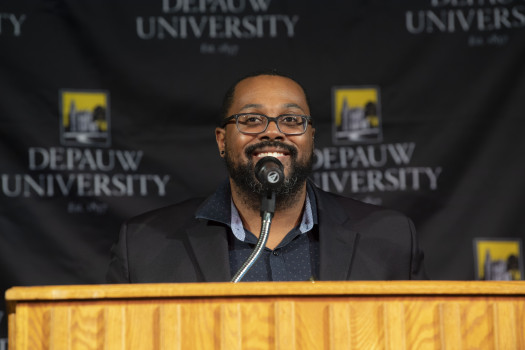 Mr. Neal McKinney presents Gilman Awardees