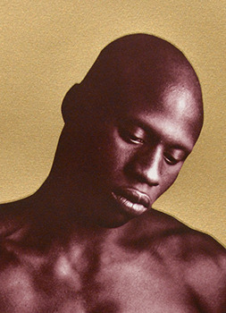 Untitled (man wearing a blue bikini) by Robert Mapplethorpe