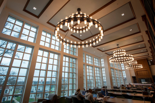 Chandeliers in Roy O. West study area