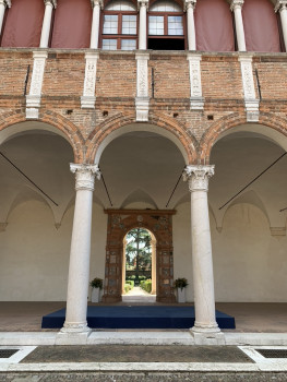 Scenic view of a building with arches