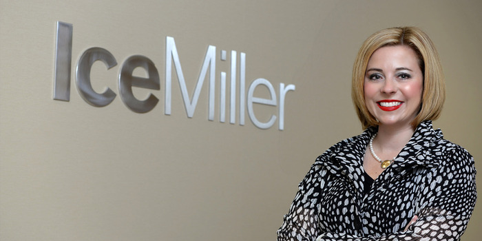 Lawren Mills with Ice Miller logo