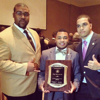 Members of Alpha Phi Alpha Fraternity, Inc. were awarded Chapter of the Year for the 2013-2014 academic year.