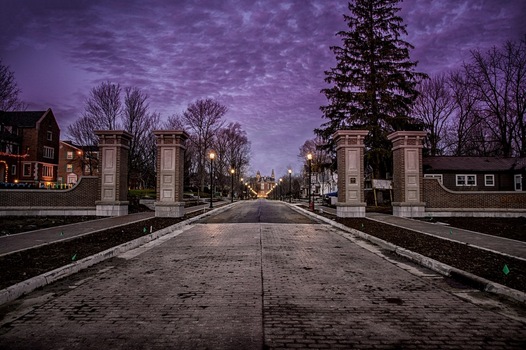 The University's new entrance along Anderson Street opened in December of 2012.