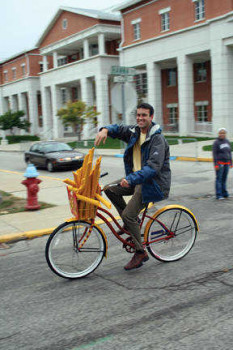 Person riding bike