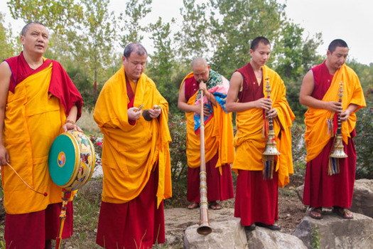 Sand Mandala closing ceremony at Prindle