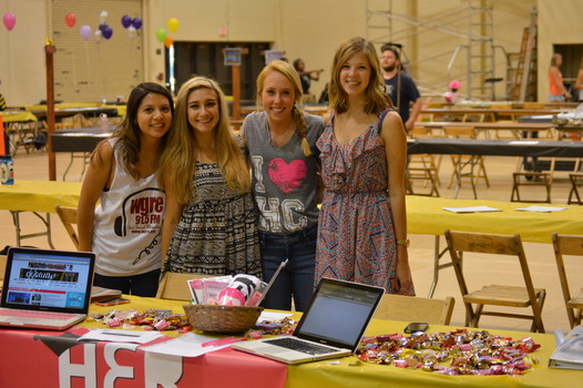 Students smiling together after DePauw event