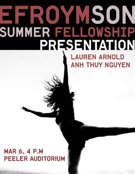 Lauren Arnold and Anh Thuy Nguyen presentation flyer