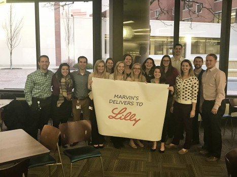 Marvin's delivered to Eli Lilly while students were on their semester long internship.