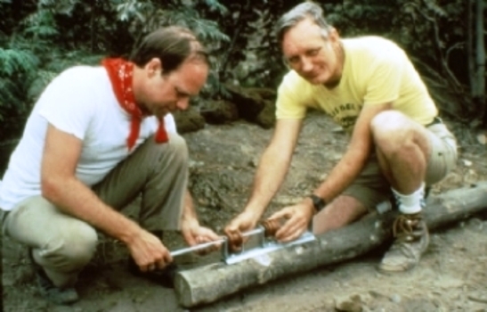 The Rev. William F. "Fred" Lamar Jr. engages in an early "Winter Term in Mission" project.