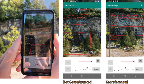 AROutcrop augmented reality mobile app