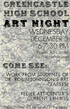 Greencastle High School Art Night flyer