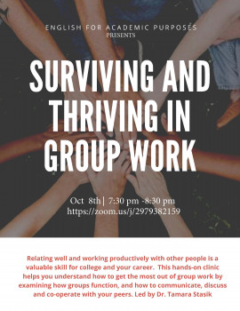 Surviving and Thriving in Group Work workshop banner