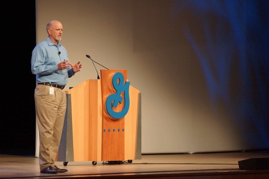 Jeff Harmening providing a talk at General Mills