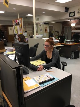 Student workers at the help desk