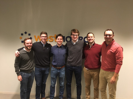 Benton Turner '19 at West Monroe Partners with other Management Fellow alumni.